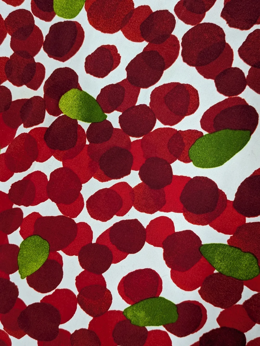 Crate&Barrel Red and Green Printed Tablecloth 60 X 108 100% Cotton
